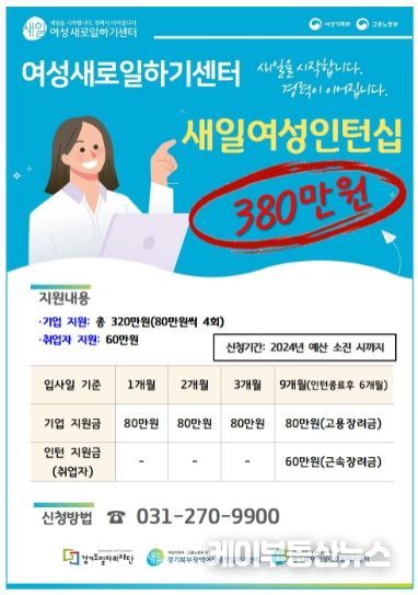 포스터_여성새로일하기센터_새일여성인턴십