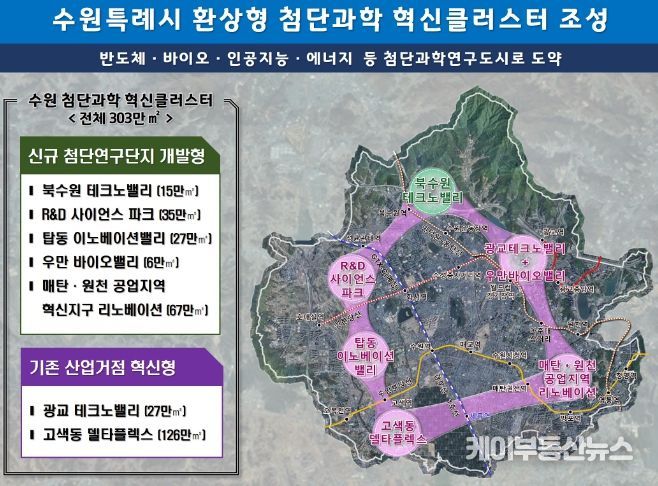 수원시 첨단과학 혁신 클러스터 조성 계획