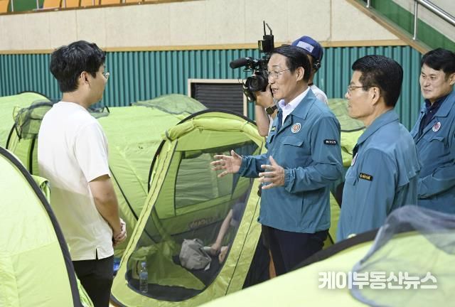 홍성군, 전재민 수용구호 실제훈련 실시