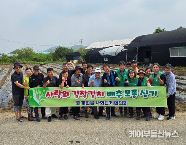 퇴계원읍 사회단체협의회, 김장김치 배추 모종 심기로 이웃사랑 실천