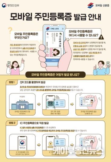 양주시, ‘모바일 주민등록증’ 발급ⵈ 오는 28일부터 시행