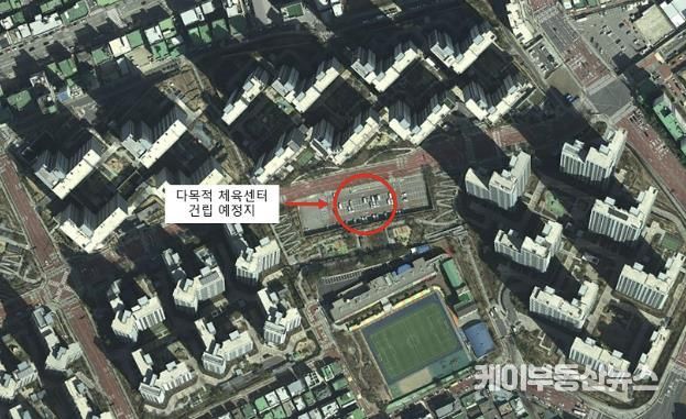 성남시 중원구 금광동 1012번지 다목적 체육센터 건립 예정지 표시도