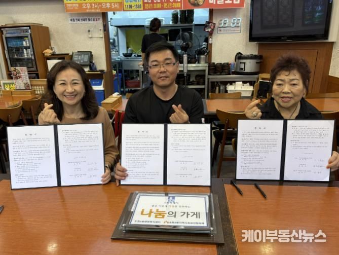 수원시 장안구 조원2동 지역사회보장협의체, 나눔의 가게 협약 체결