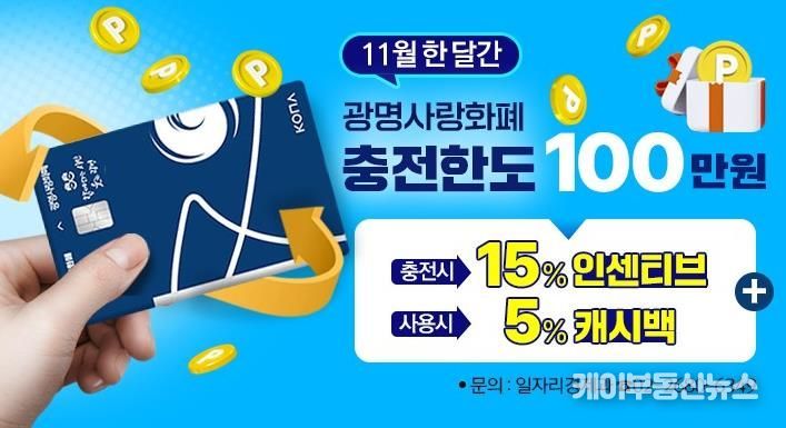 11월 광명사랑화폐 혜택 홍보 안내문