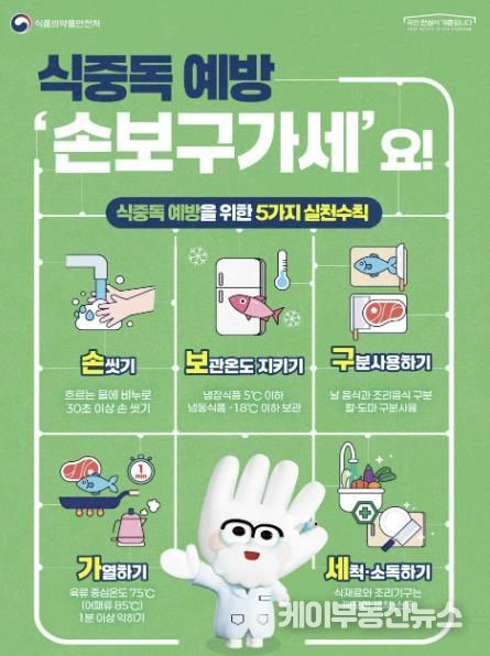고양시 일산서구, 가을철 식중독 예방수칙 ‘손보구가세’안내