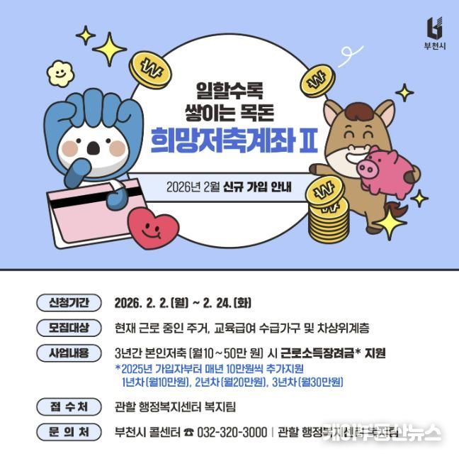 2026년 희망저축계좌(Ⅱ) 가입자 신규 모집 홍보물