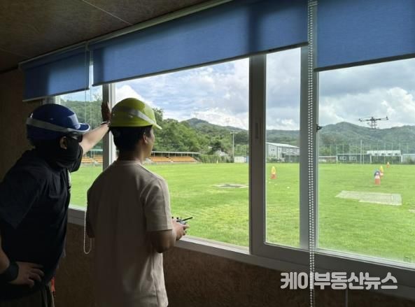 드론 비행 실습 교육모습