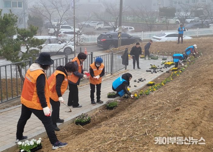 비전2동 2026년 새봄맞이 봄꽃 심기