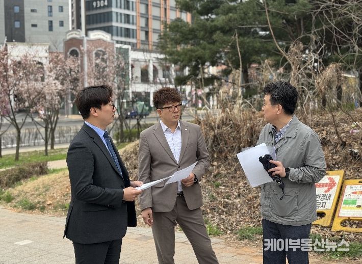 송승환 서구의장, 모경종 국회의원과 함께 아라역 교통체증 해소 위한 현장 점검 나서